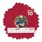 Red Suede Mat Board for 8x8 Frames - Circle Opening for 4x4 Photos